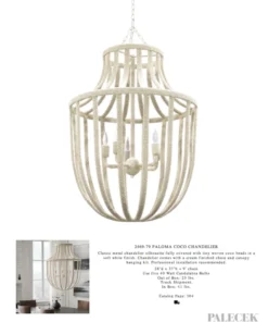 Palecek New Arrivals Paloma Coco Chandelier 9 Palecek New Arrivals Paloma Coco Chandelier