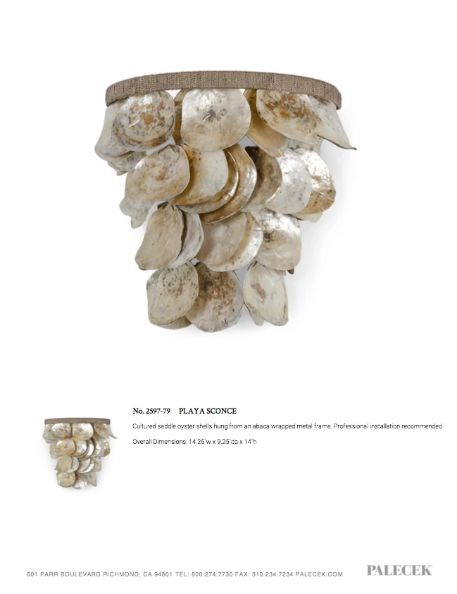 Palecek New Arrivals Playa Sconce 6 Palecek New Arrivals Playa Sconce