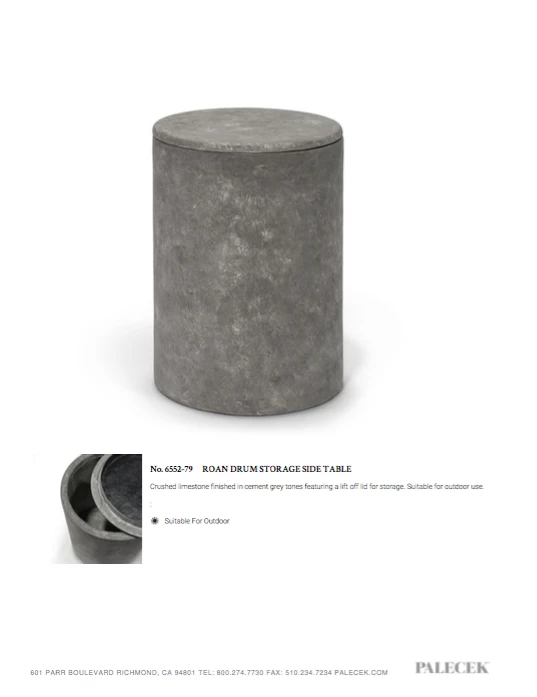 Palecek New Arrivals Roan Drum Side Table 3 Palecek New Arrivals Roan Drum Side Table