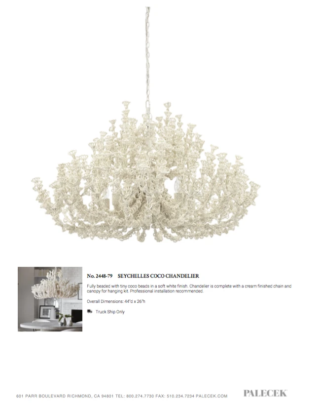 Palecek Seychelles Coco Chandelier New Arrivals 5 Palecek Seychelles Coco Chandelier New Arrivals