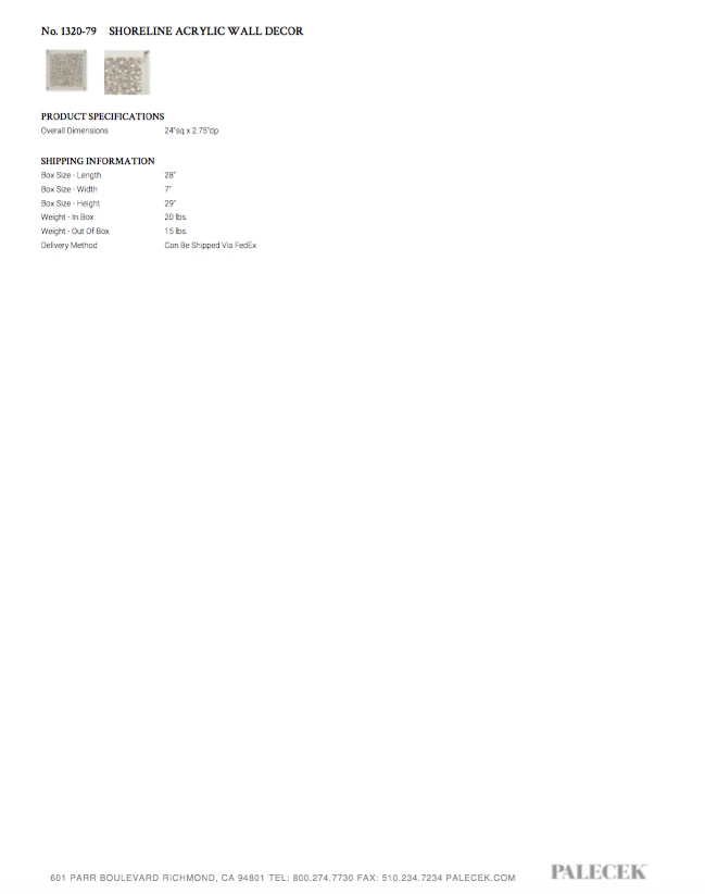 Palecek Shoreline Acrylic Wall Decor 5 Palecek Shoreline Acrylic Wall Decor