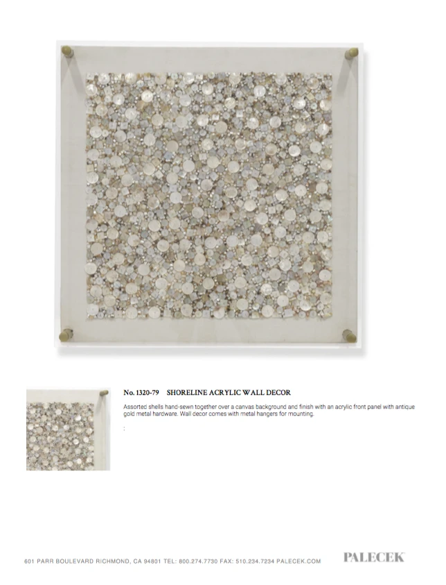 Palecek Shoreline Acrylic Wall Decor 4 Palecek Shoreline Acrylic Wall Decor