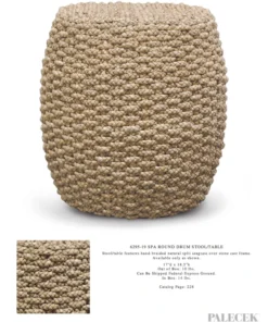 Palecek Spa Round Drum Stool