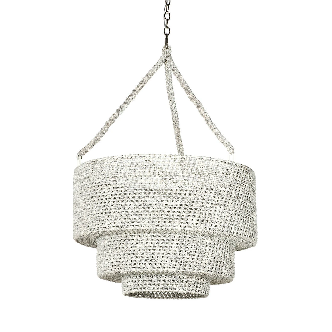Palecek Veranda Woven Pendant Whitewash 1 Palecek Veranda Woven Pendant Whitewash
