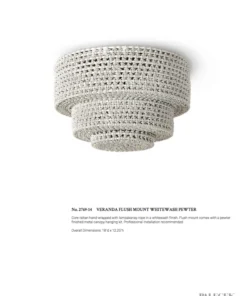 Palecek Veranda Flushmount Whitewash Pewter New Arrivals 5 Palecek Veranda Flushmount Whitewash Pewter New Arrivals