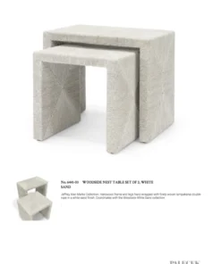 Palecek New Arrivals Woodside Nesting Table Set Of Two White Sand 6 Palecek New Arrivals Woodside Nesting Table Set Of Two White Sand