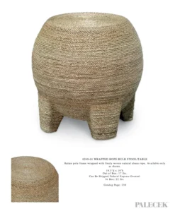Palecek New Arrivals Wrapped Rope Bulb Stool