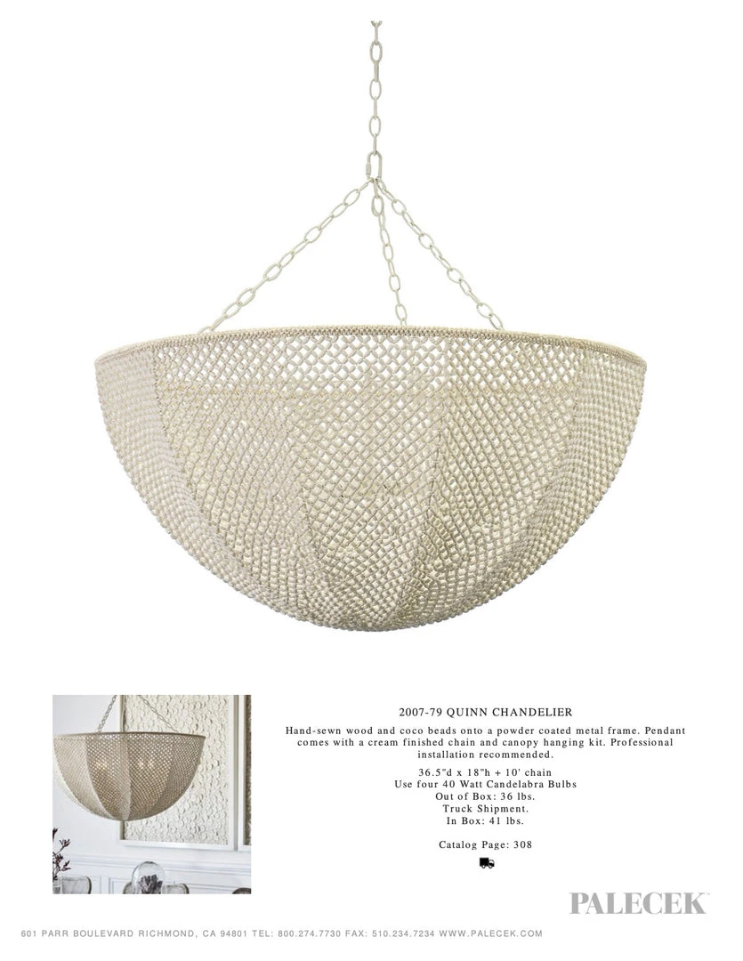 Palecek New Arrivals Quinn Chandelier 4 Palecek New Arrivals Quinn Chandelier