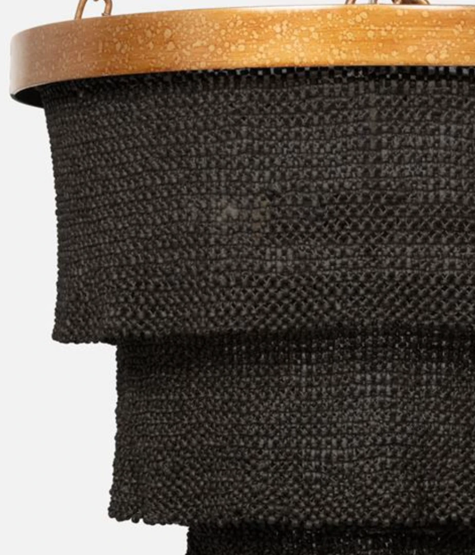 Made Goods Patricia Oval Chandelier Black Coco Beads And Brass 4 Made Goods Patricia Oval Chandelier Black Coco Beads And Brass