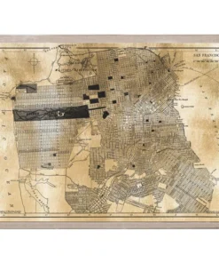 Natural Curiosities Gold City Map Artwork - San Francisco