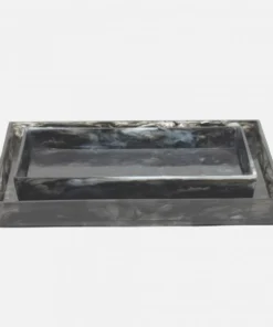 Pigeon And Poodle Abiko Tray Set Obsidian Resin New Arrivals