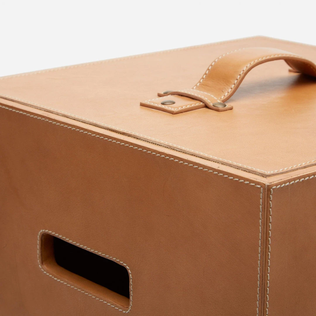 Pigeon And Poodle Barnet Square Hamper Aged Camel Leather 3 Pigeon And Poodle Barnet Square Hamper Aged Camel Leather