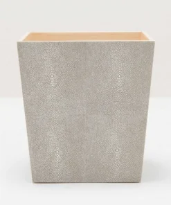 Pigeon And Poodle Crosby Wastebasket Sand Faux Shagreen New Arrivals