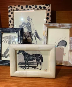 Pigeon And Poodle New Arrivals Steinfeld Frame Black And White Lacquered Wood