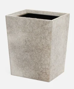 Pigeon And Poodle Hyde Wastebasket Gray Hide