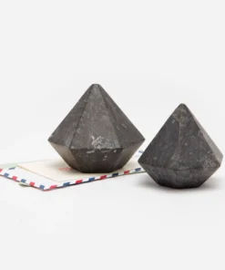 Pigeon And Poodle New Arrivals Kempsey Paperweight Set Black Doff Marble