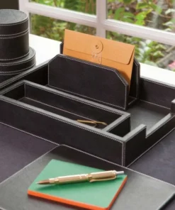 Pigeon And Poodle Larne Accessory Set Black Leather