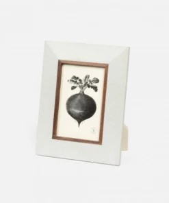 Pigeon And Poodle New Arrivals Oxford Frame Blanc Faux Shagreen