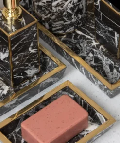 Pigeon And Poodle Rhodes Large Tray Nero Marble New Arrivals