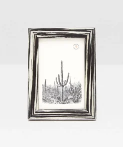 Pigeon And Poodle New Arrivals Steinfeld Frame Black And White Lacquered Wood