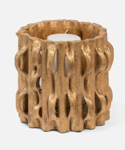 Pigeon And Poodle Thurso Hurricane Distressed Gold Driftwood Large