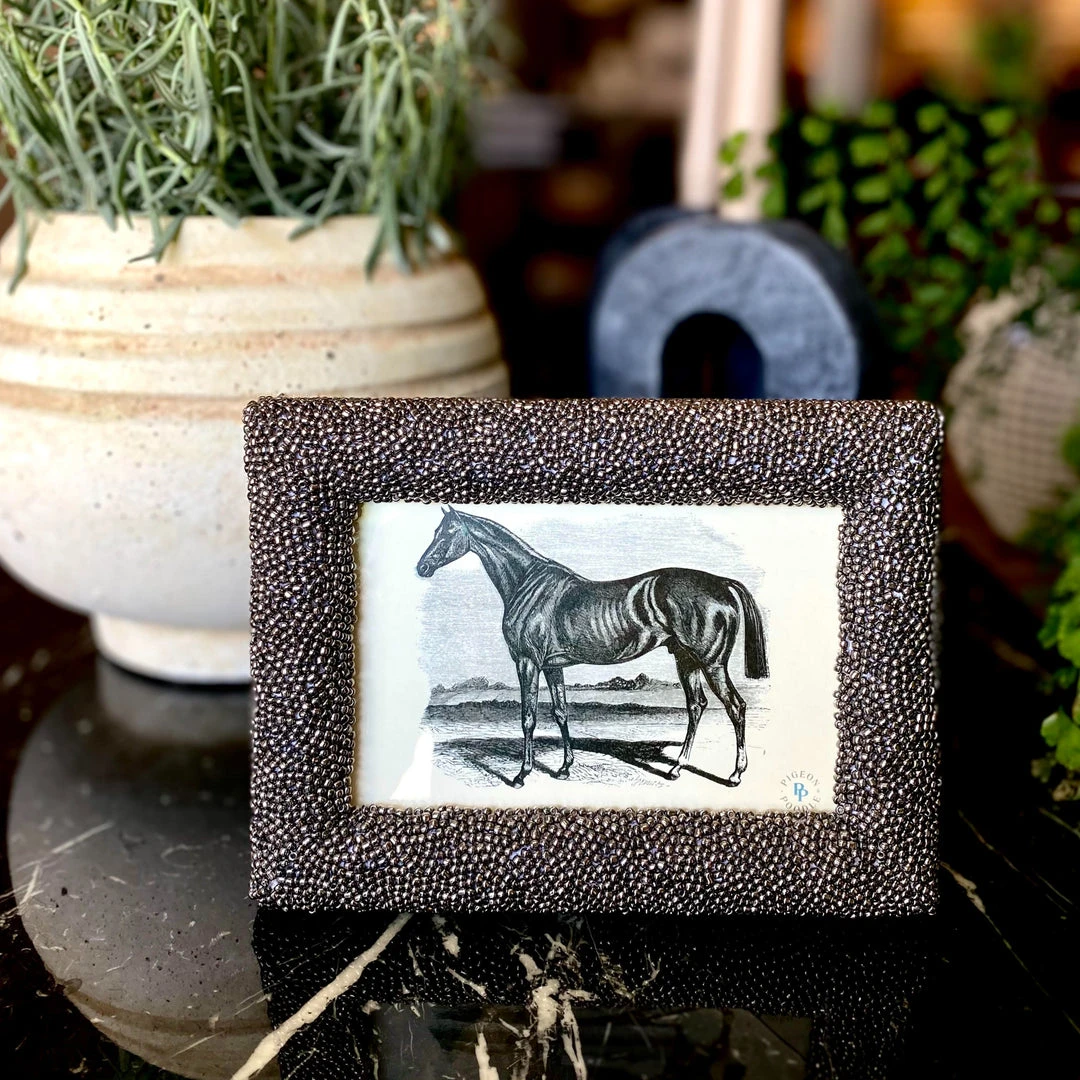 Pigeon And Poodle Tilbury Frame Gray Glass Beads 2 Pigeon And Poodle Tilbury Frame Gray Glass Beads