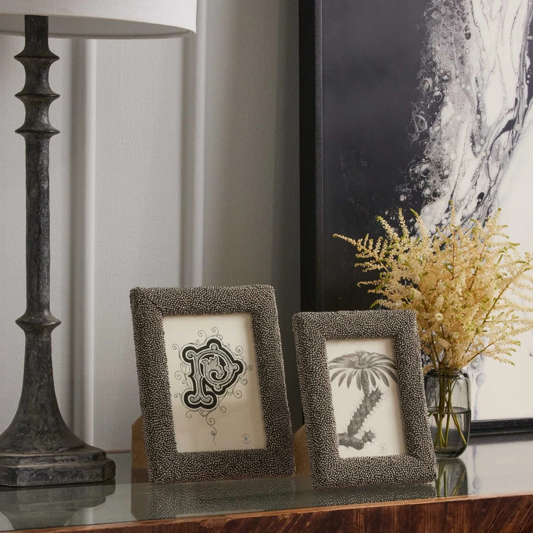 Pigeon And Poodle Tilbury Frame Gray Glass Beads 3 Pigeon And Poodle Tilbury Frame Gray Glass Beads