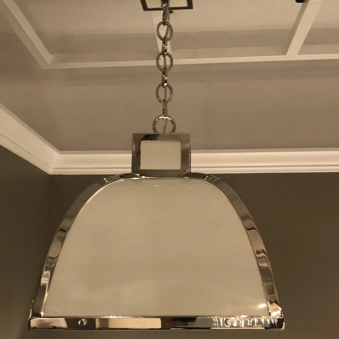 Robert Abbey New Arrivals Ranger Pendant White And Polished Nickel 3 Robert Abbey New Arrivals Ranger Pendant White And Polished Nickel