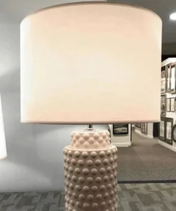 Robert Abbey New Arrivals Dolly Smoky Taupe Table Lamp White Shade