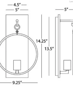 Robert Abbey Fineas Wall Sconce In Aged Brass And Alabaster New Arrivals