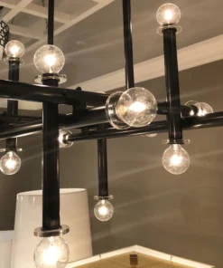 Jonathan Adler Milano Chandelier Deep Patina Bronze With Lucite Accents New Arrivals