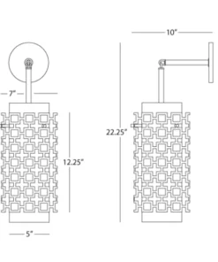 Jonathan Adler New Arrivals Parker Wall Sconce Nickel