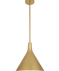 Robert Abbey Pierce Cone Pendant Modern Brass New Arrivals
