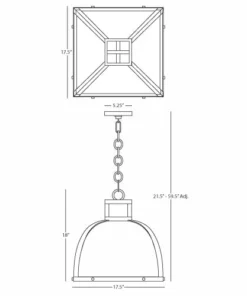 Robert Abbey Ranger Pendant Matte Black And Modern Brass