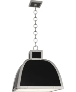 Robert Abbey Ranger Pendant Matte Black And Polished Nickel New Arrivals