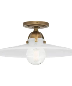 Robert Abbey New Arrivals Rico Espinet Arial Flushmount Warm Brass