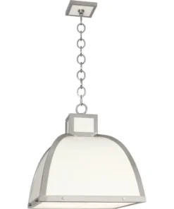 Robert Abbey New Arrivals Ranger Pendant White And Polished Nickel