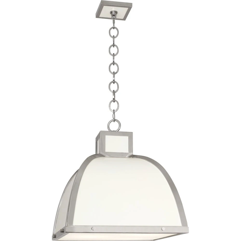 Robert Abbey New Arrivals Ranger Pendant White And Polished Nickel 1 Robert Abbey New Arrivals Ranger Pendant White And Polished Nickel