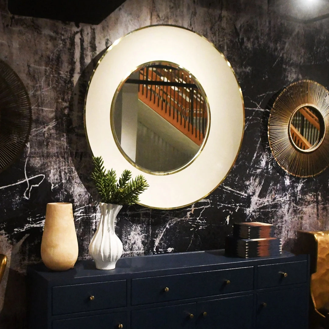 Made Goods New Arrivals Jarin Buffet True Navy Faux Belgian Linen 2 Made Goods New Arrivals Jarin Buffet True Navy Faux Belgian Linen