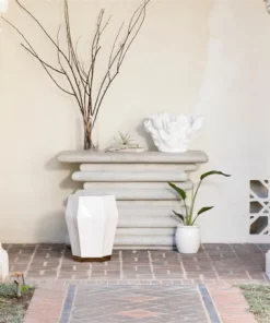 Made Goods New Arrivals Shelby Stool White Ceramic