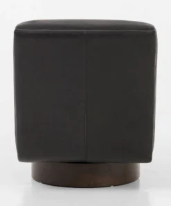 Four Hands Bronwyn Swivel Heirloom Black Leather