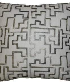 Clayton Gray Home Maze Pillow Grey