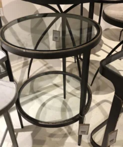 Studio A New Arrivals Laforge Two Tiered Side Table Iron And Braised Brass