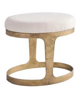 Studio A New Arrivals Oslo Stool Gold Muslin Cushion