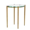 Studio A New Arrivals Petite Oval Accent Table Antique Gold