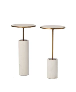 Studio A Short Cored Marble Table Bronze Two Styles New Arrivals
