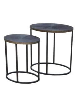 Studio A New Arrivals Striated Accent Table Graphite