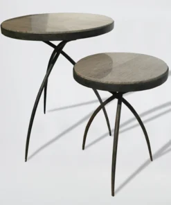 Studio A New Arrivals Tripod Table With Grey Marble Top