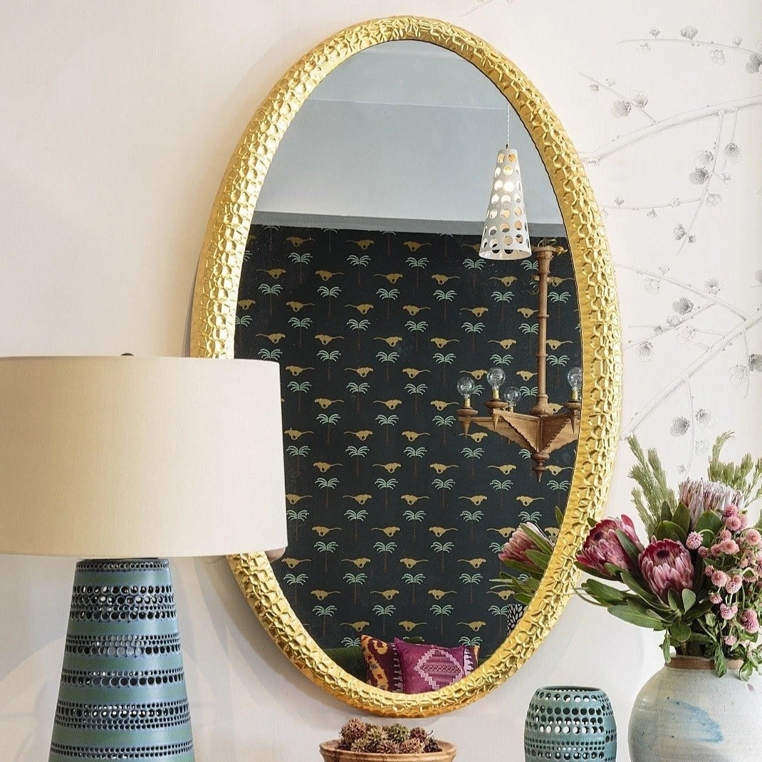 Mirror Home Jamie Drake Carved Oval Mirror Gold Leaf 2 Mirror Home Jamie Drake Carved Oval Mirror Gold Leaf