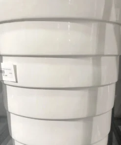 Emissary Terrace Garden Stool White Glaze